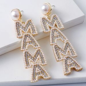 Letter drop earrings